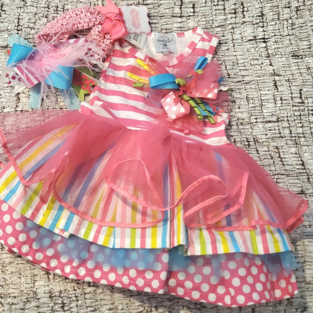 Mud Pie Baby Birthday Party Tutu Dress
